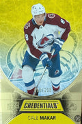 2021-22 Upper Deck Credentials Cale Makar Yellow #13 008/299 - Front