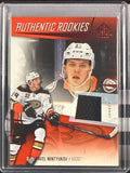 23-24 SP Game Used Pavel Mintyukov Authentic Rookies Red Jersey #274 Front