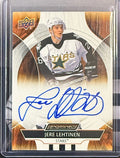 Front of 2024-25 Upper Deck Engrained Jere Lehtinen autograph CA-JL