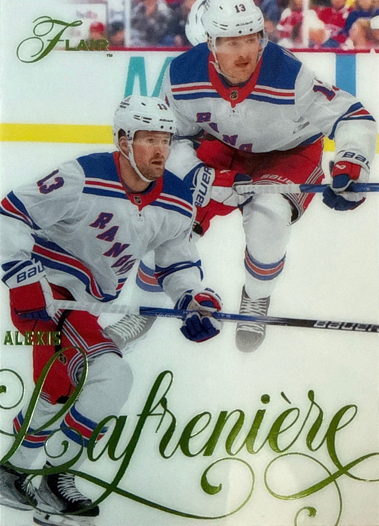 2025-26 Fleer Flair Hockey Alexis Lafrenière Forecheck #86 331/349 - Front