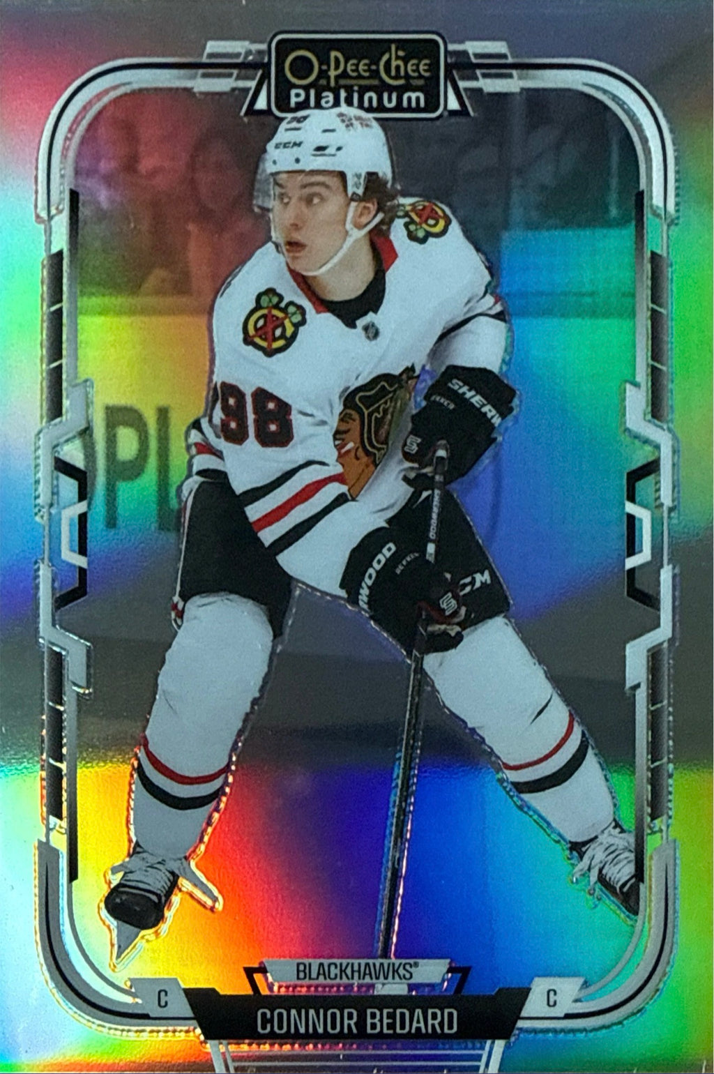 2025-26 O-Pee-Chee Platinum Connor Bedard Rainbow #193 Front