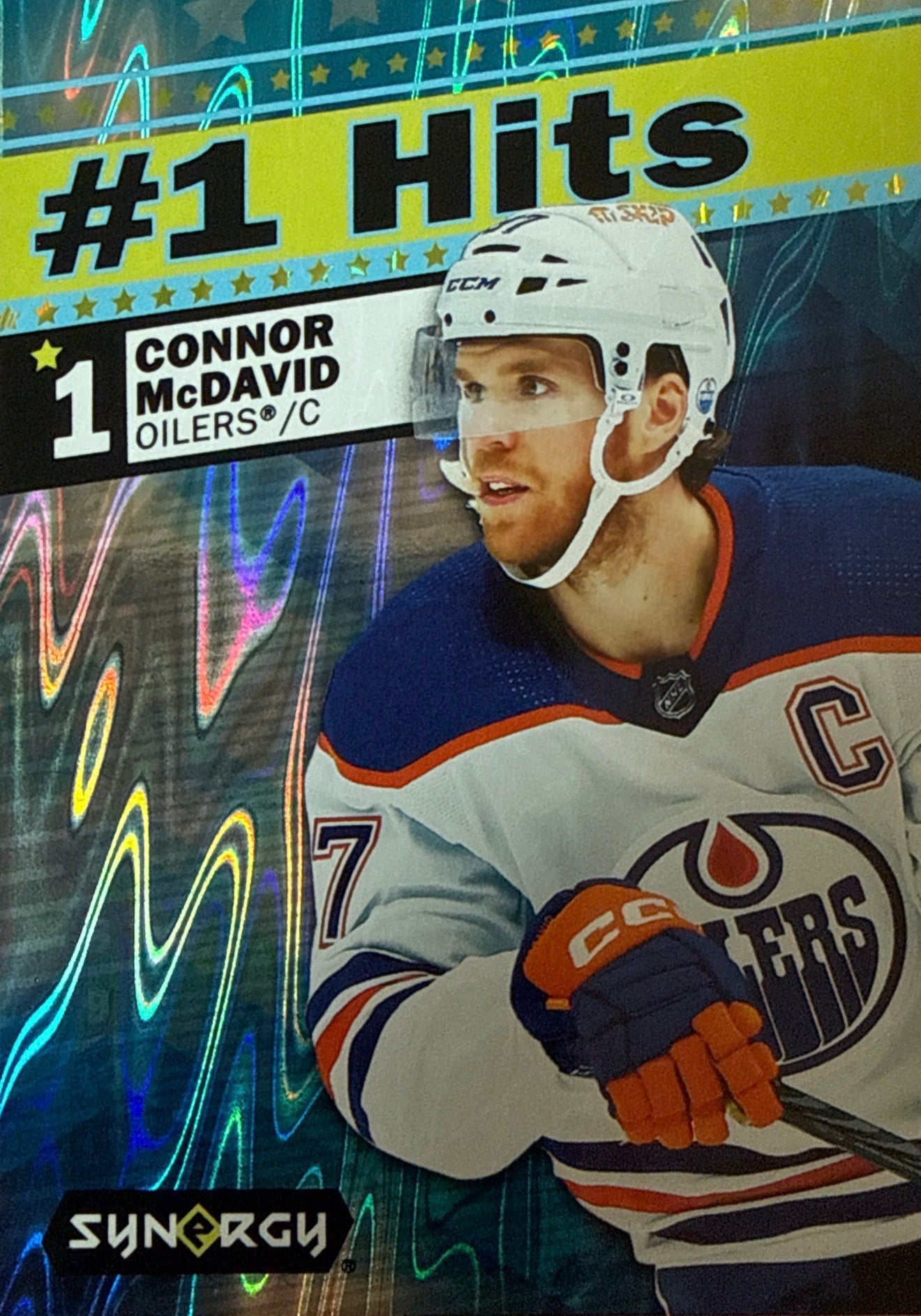 2024-25 Upper Deck Synergy #1 Hits Connor McDavid #1H-3 Front