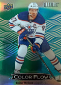 2024-25 Upper Deck Allure Color Flow Connor McDavid Green-Blue #CFL-18 Front