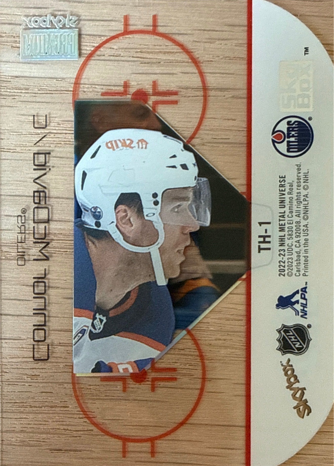 2022-23 SkyBox Metal Universe Connor McDavid The House #TH-1 Back