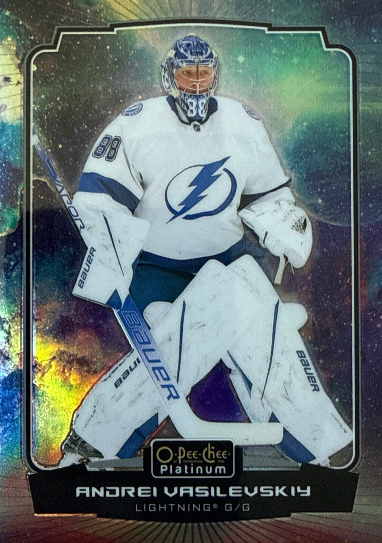 2022-23 OPC Platinum Andrei Vasilevskiy Cosmic #39 45/65 - Front