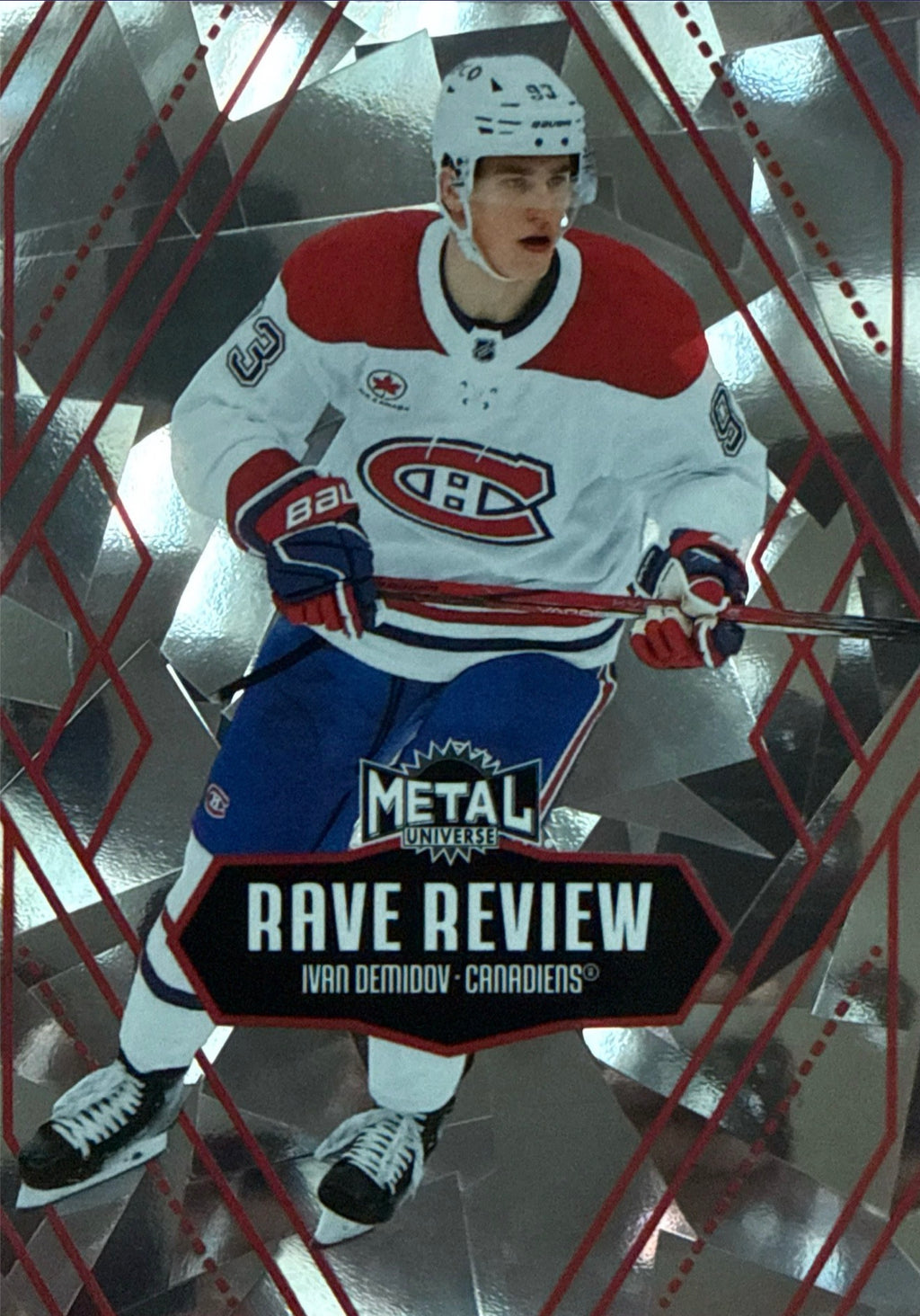 2025-26 SkyBox Metal Universe Ivan Demidov Rave Review #RR-7 - Front