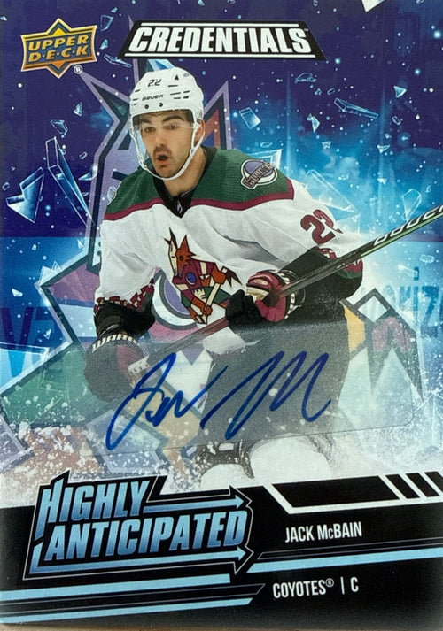 2022-23 Upper Deck Credentials Jack McBain Highly Anticipated Auto #HA-48 - Front