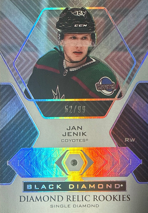 2021-22 Black Diamond Jan Jenik Diamond Relic Rookies #BDR-JJ 052/099 - Front