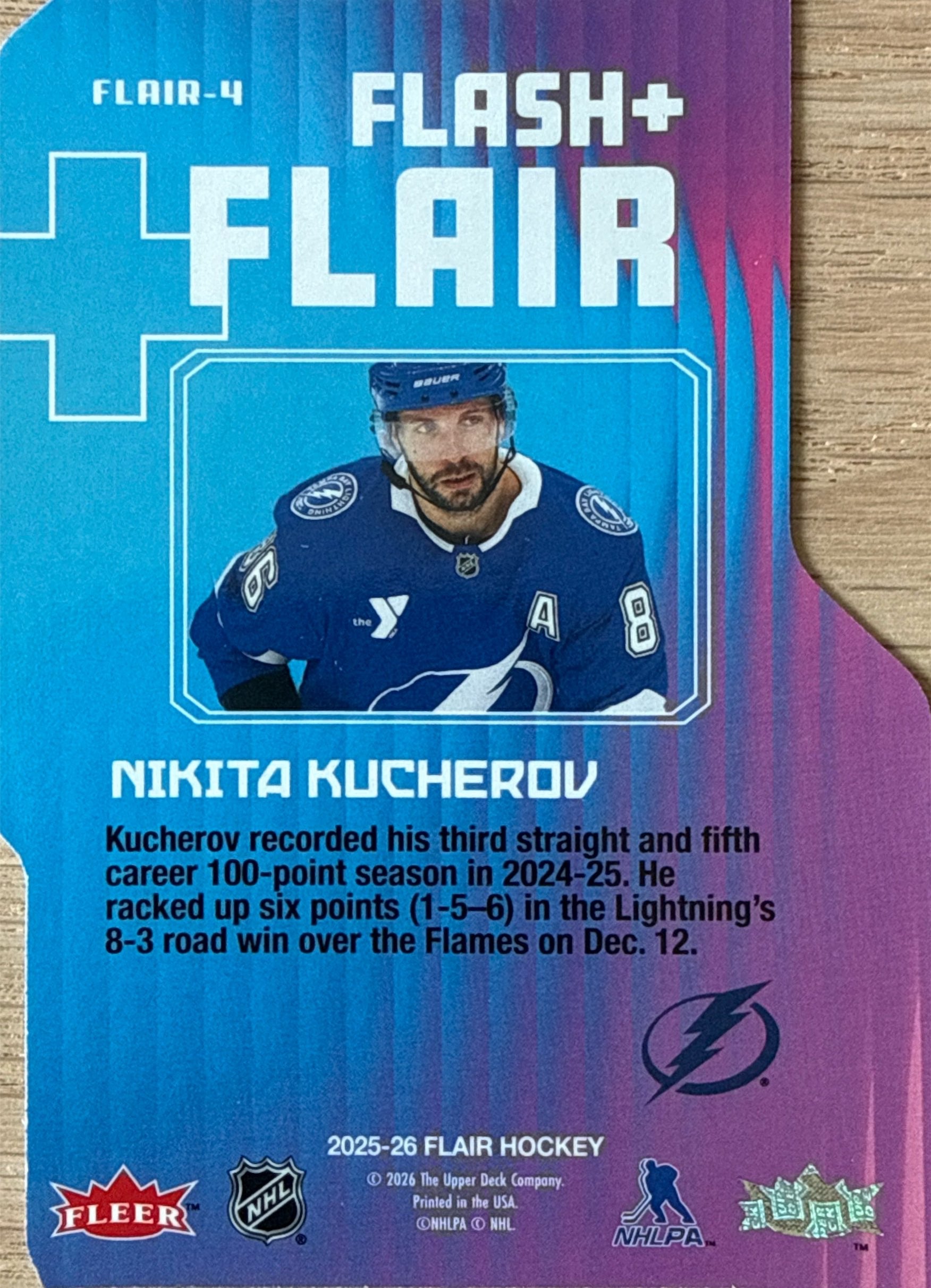 2025-2026 Upper Deck Flair Nikita Kucherov Flash and Flair #Flair4