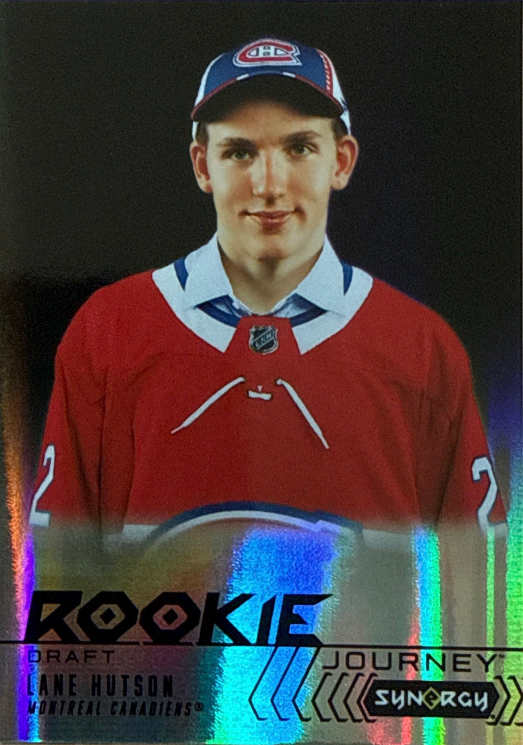 2024-25 Upper Deck Synergy Lane Hutson Rookie Journey Draft #RJ-13 - Front