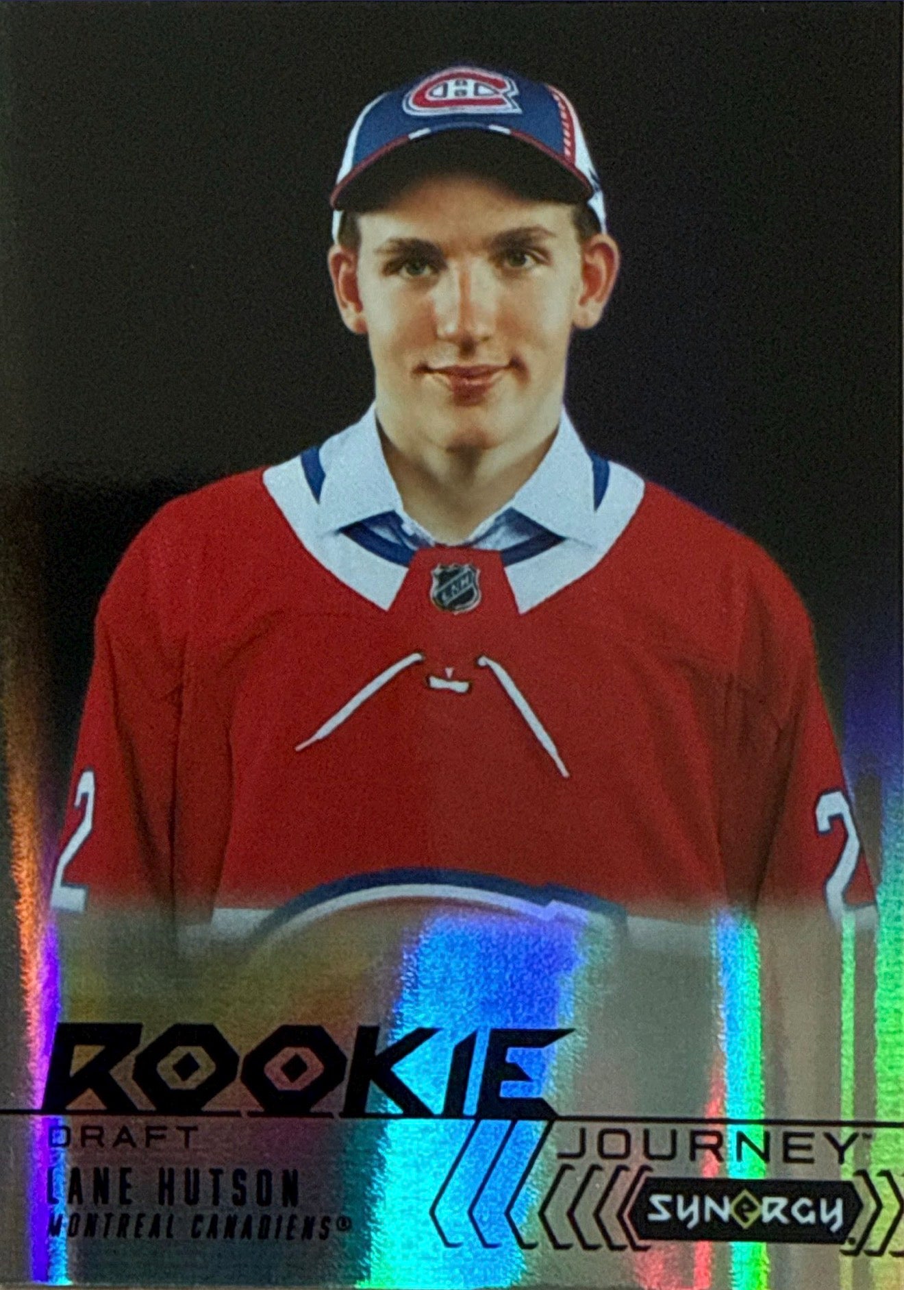 2024-25 Upper Deck Synergy Lane Hutson Rookie Journey Draft #RJ-13 - Front