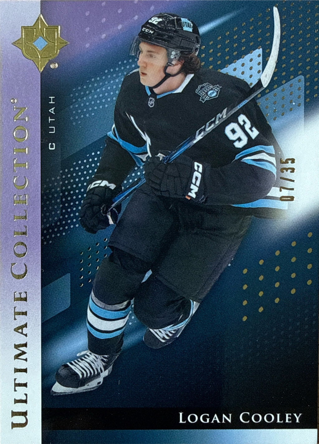 2024-25 Ultimate Collection Logan Cooley Base Purple #4 07/35 - Front