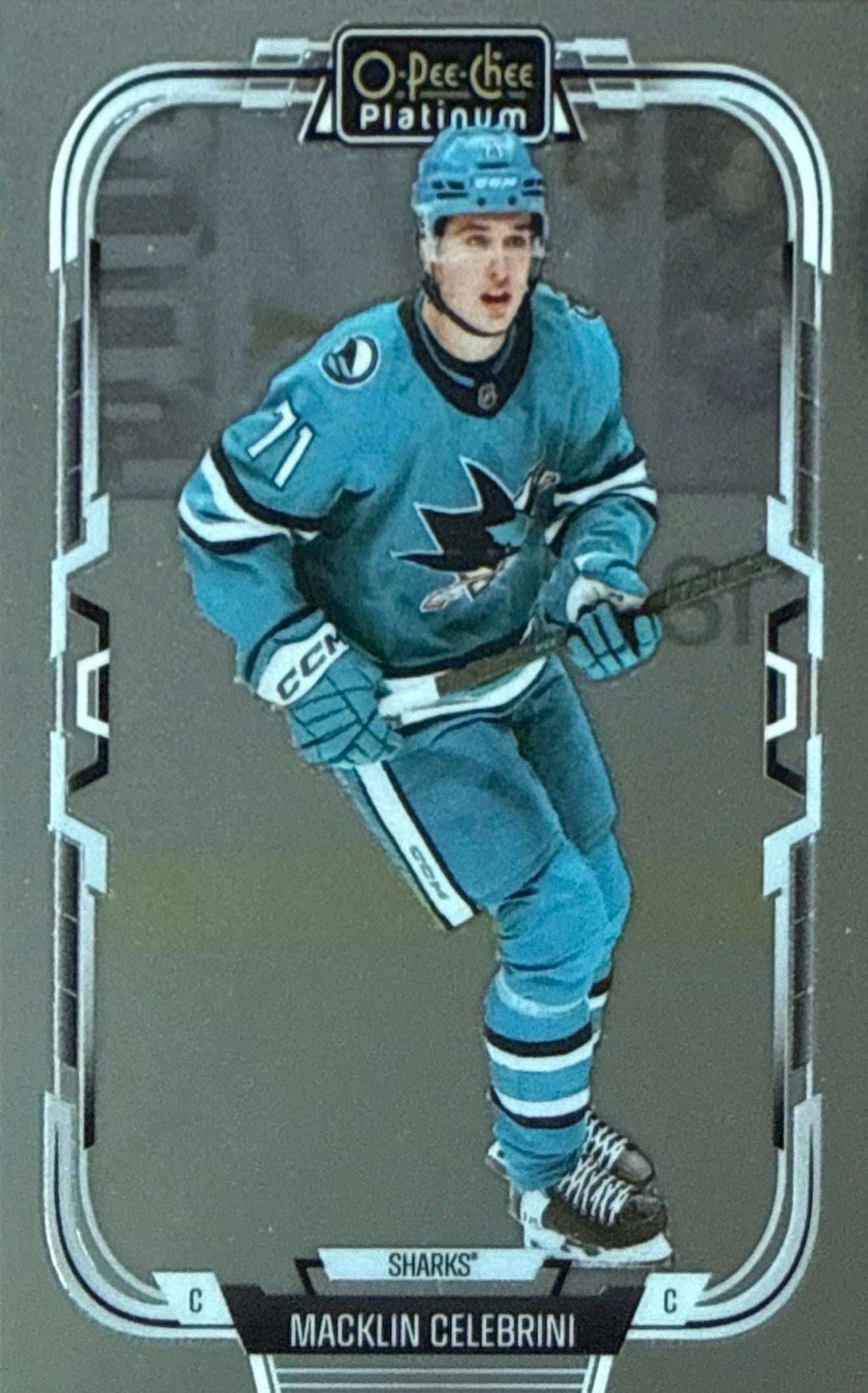 2025-26 O-Pee-Chee Platinum Macklin Celebrini #53 Front