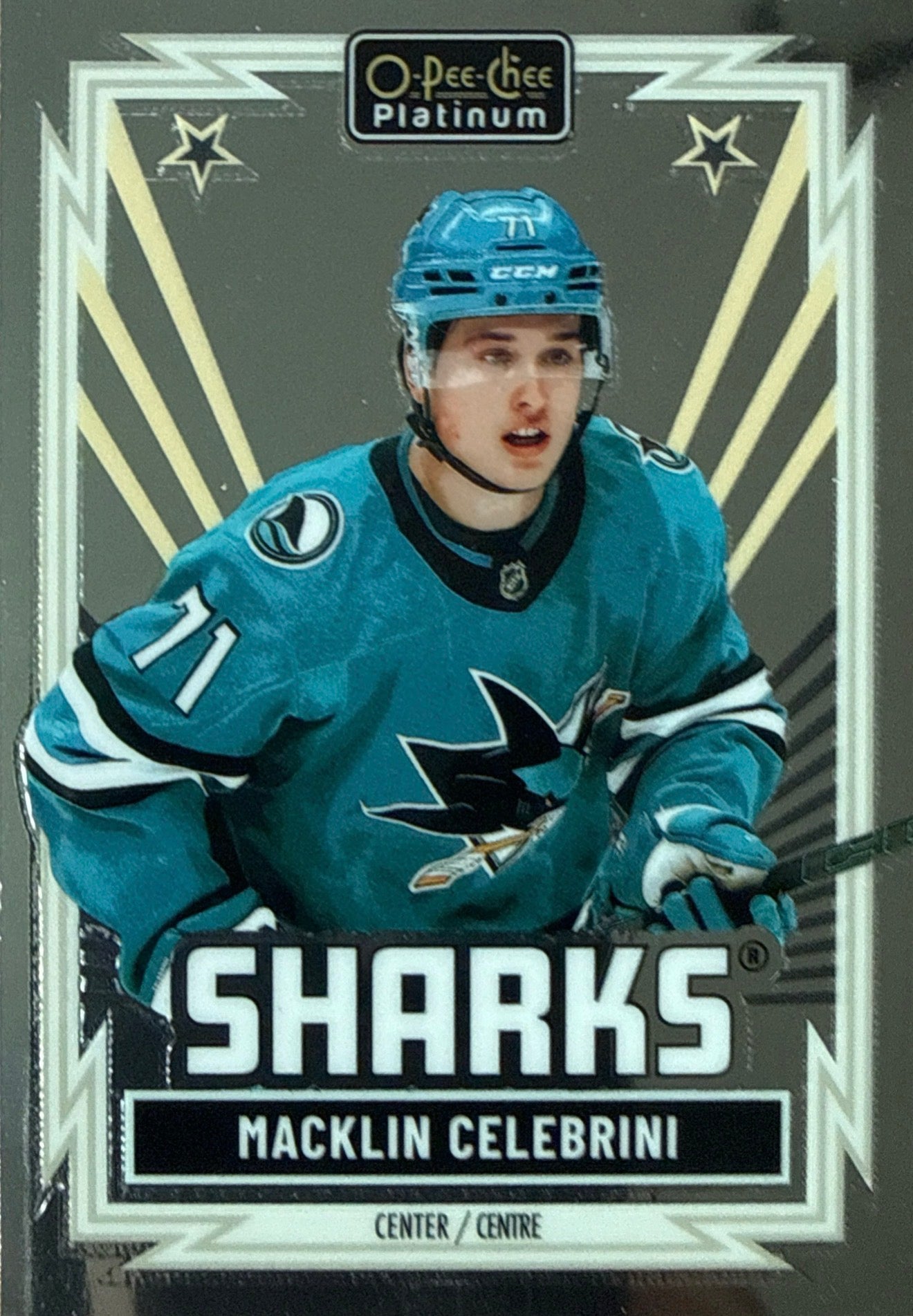 2025-26 O-Pee-Chee Platinum Retro Macklin Celebrini #R-5 Front