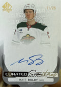 2024-25 SP Authentic Matt Boldy Curated Signatures 11/25 - Front