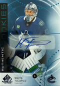 2025-26 SP Game Used Nikita Tolopilo Authentic Rookies Blue Auto #AR-NT - Front