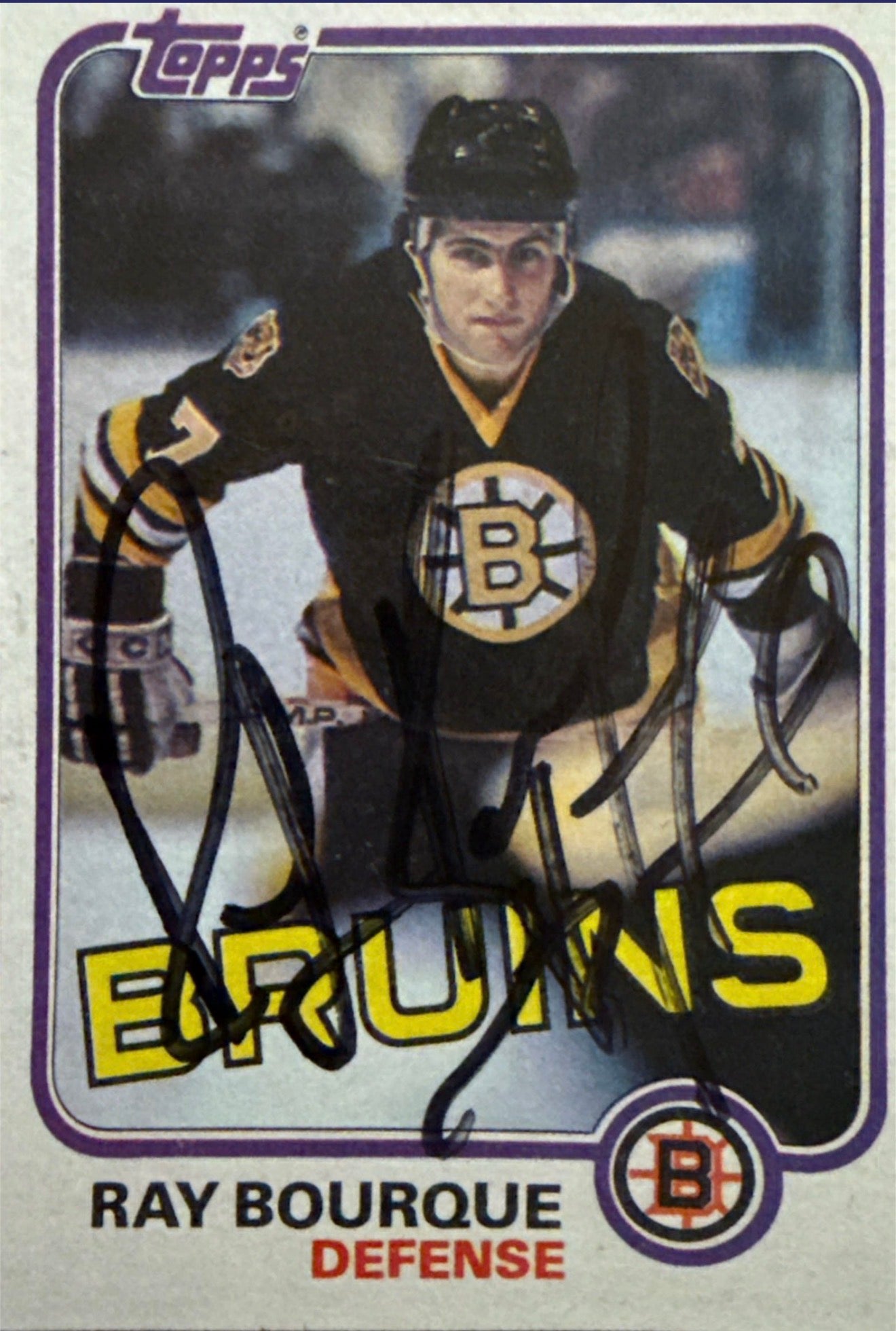 1981-82 Ray Bourque Topps Autograph #5 - Front
