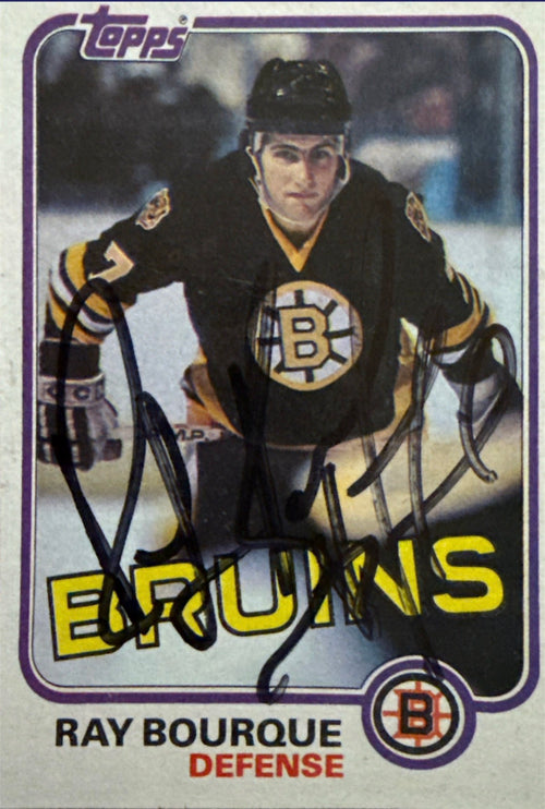 1981-82 Ray Bourque Topps Autograph #5 - Front