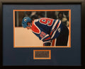 Wayne Gretzky autographed framed photo in Edmonton Oilers #99 jersey with cut signature