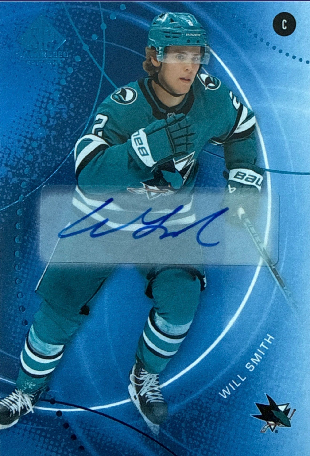 2025-26 SP Game Used Will Smith Blue Autograph #66 - Front