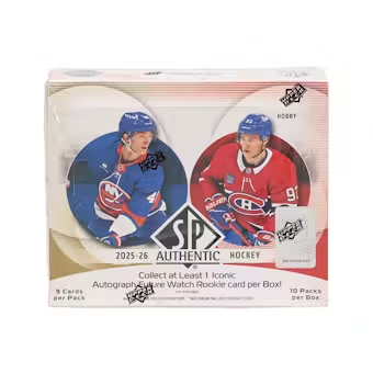 2025-26 Upper Deck SP Authentic Hockey Hobby Box